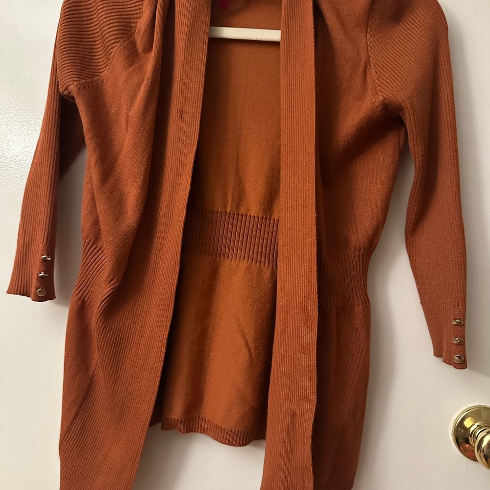 Scarlett Women's Cardigan Sweater - Burnt Orange